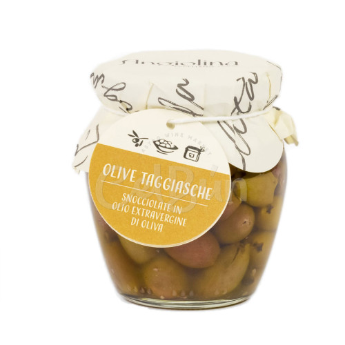 Olive Taggiasche fără sâmburi în ulei extravirgin de olive -180 g